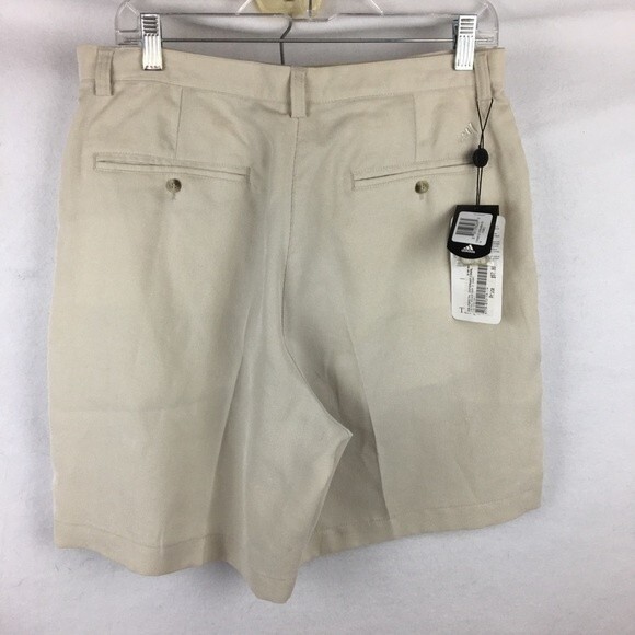 Adidas Tan Bermuda Microfiber Shorts 14 New - Picture 3 of 6